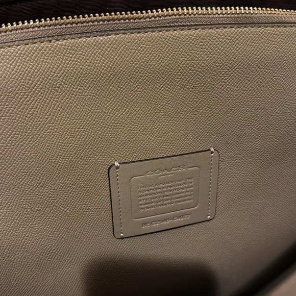 Coach Beige Leather Tote Bag - Picture 2 of 4